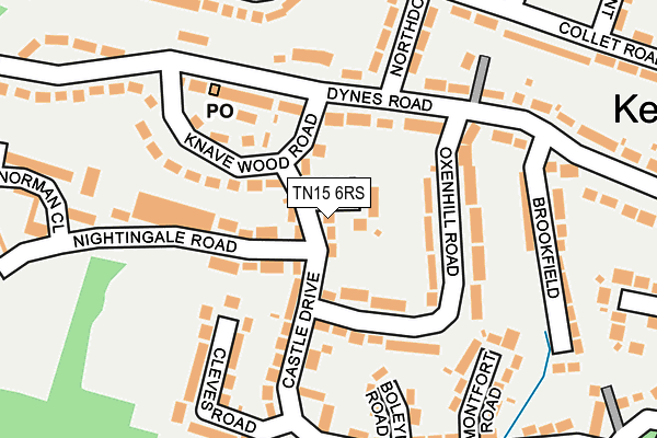 TN15 6RS map - OS OpenMap – Local (Ordnance Survey)