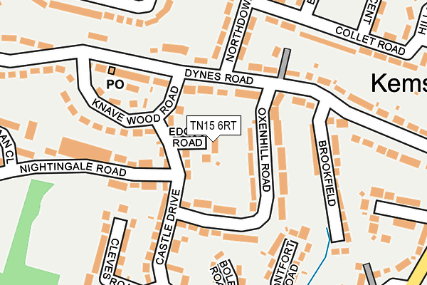 TN15 6RT map - OS OpenMap – Local (Ordnance Survey)