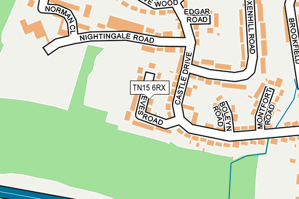 TN15 6RX map - OS OpenMap – Local (Ordnance Survey)