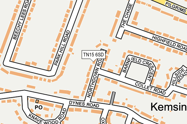 TN15 6SD map - OS OpenMap – Local (Ordnance Survey)