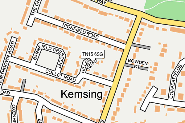 TN15 6SG map - OS OpenMap – Local (Ordnance Survey)