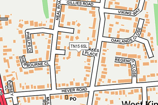 TN15 6SL map - OS OpenMap – Local (Ordnance Survey)