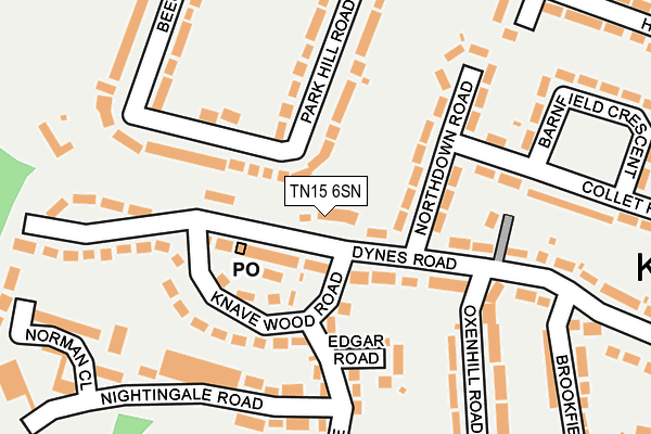 TN15 6SN map - OS OpenMap – Local (Ordnance Survey)