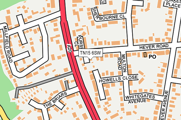 TN15 6SW map - OS OpenMap – Local (Ordnance Survey)