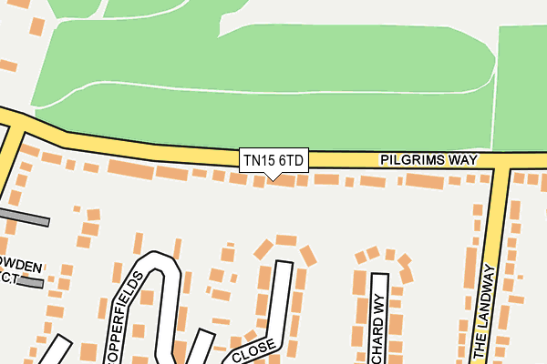 TN15 6TD map - OS OpenMap – Local (Ordnance Survey)