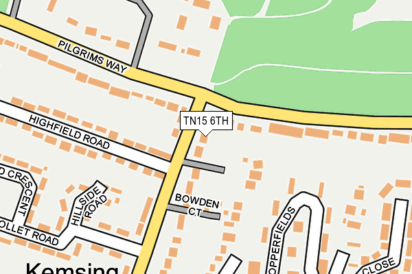 TN15 6TH map - OS OpenMap – Local (Ordnance Survey)