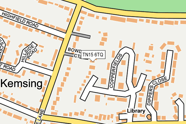 TN15 6TQ map - OS OpenMap – Local (Ordnance Survey)