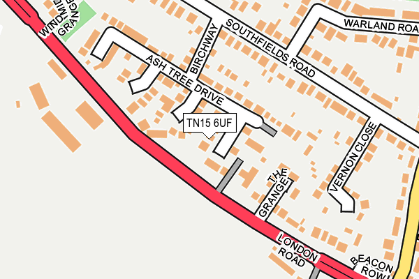 TN15 6UF map - OS OpenMap – Local (Ordnance Survey)