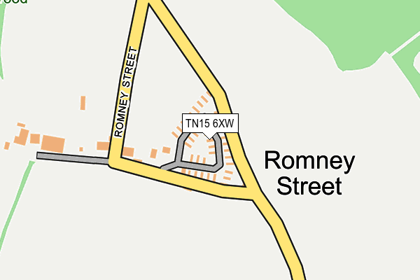 TN15 6XW map - OS OpenMap – Local (Ordnance Survey)