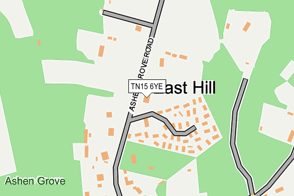 TN15 6YE map - OS OpenMap – Local (Ordnance Survey)