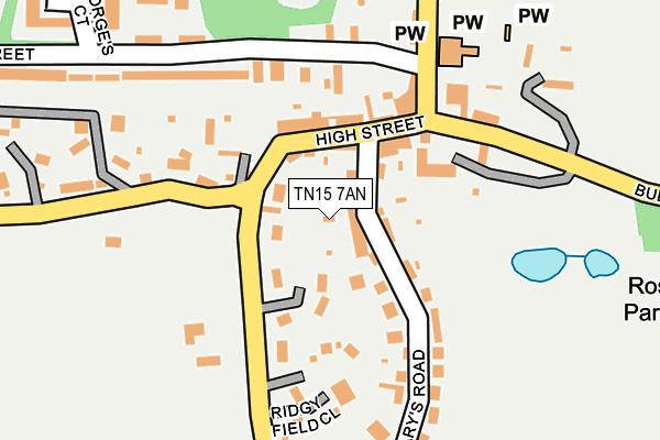 TN15 7AN map - OS OpenMap – Local (Ordnance Survey)
