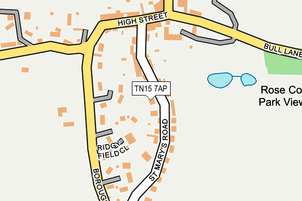 TN15 7AP map - OS OpenMap – Local (Ordnance Survey)