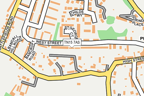 TN15 7AS map - OS OpenMap – Local (Ordnance Survey)