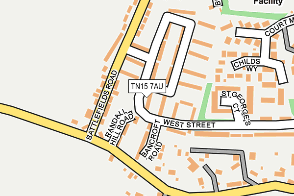 TN15 7AU map - OS OpenMap – Local (Ordnance Survey)