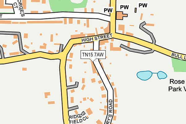 TN15 7AW map - OS OpenMap – Local (Ordnance Survey)