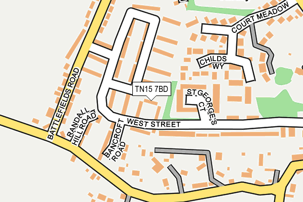 TN15 7BD map - OS OpenMap – Local (Ordnance Survey)