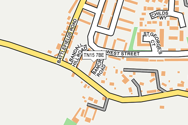 TN15 7BE map - OS OpenMap – Local (Ordnance Survey)