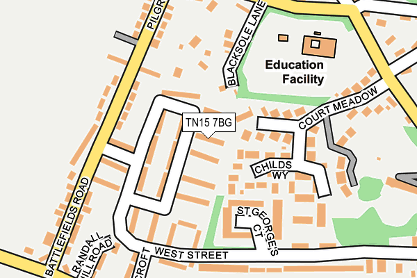 TN15 7BG map - OS OpenMap – Local (Ordnance Survey)