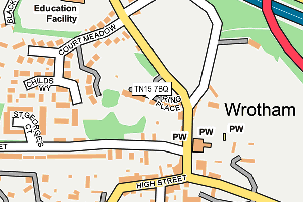 TN15 7BQ map - OS OpenMap – Local (Ordnance Survey)