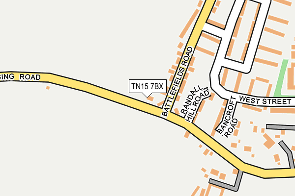 TN15 7BX map - OS OpenMap – Local (Ordnance Survey)