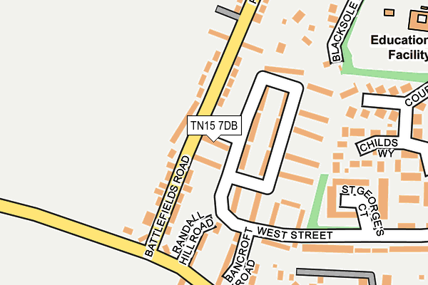 TN15 7DB map - OS OpenMap – Local (Ordnance Survey)