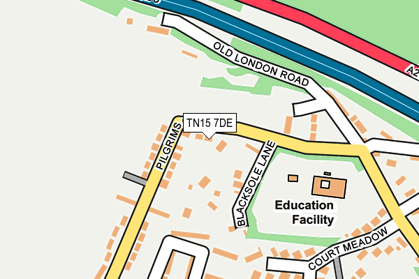 TN15 7DE map - OS OpenMap – Local (Ordnance Survey)