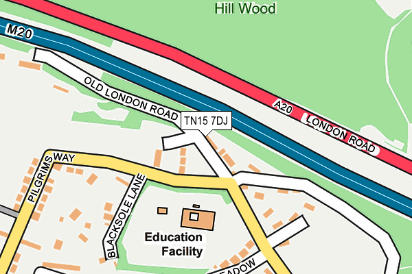 TN15 7DJ map - OS OpenMap – Local (Ordnance Survey)