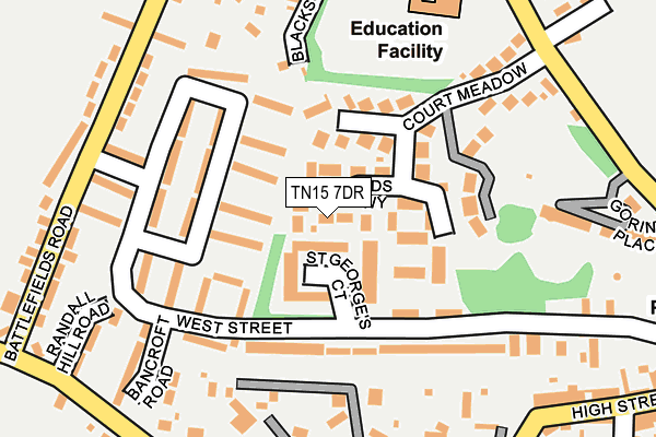 TN15 7DR map - OS OpenMap – Local (Ordnance Survey)