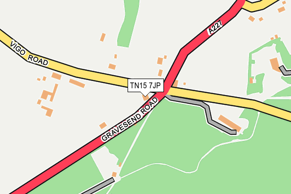 TN15 7JP map - OS OpenMap – Local (Ordnance Survey)