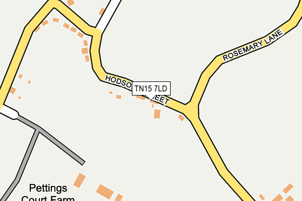 TN15 7LD map - OS OpenMap – Local (Ordnance Survey)