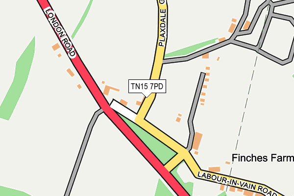 TN15 7PD map - OS OpenMap – Local (Ordnance Survey)
