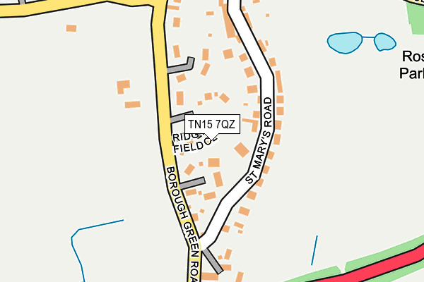 TN15 7QZ map - OS OpenMap – Local (Ordnance Survey)