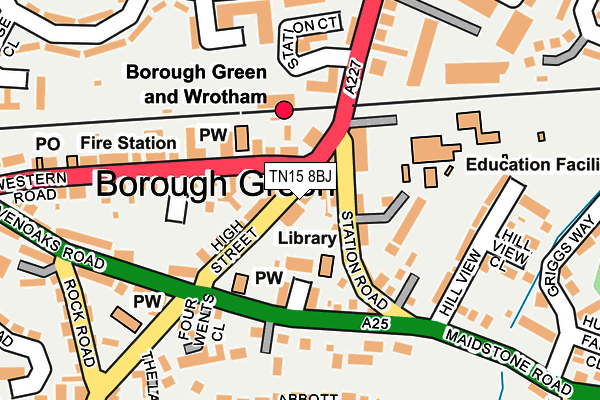 Map of EMPIRE BARBER BOROUGH GREEN LTD at local scale