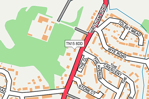 TN15 8DD map - OS OpenMap – Local (Ordnance Survey)