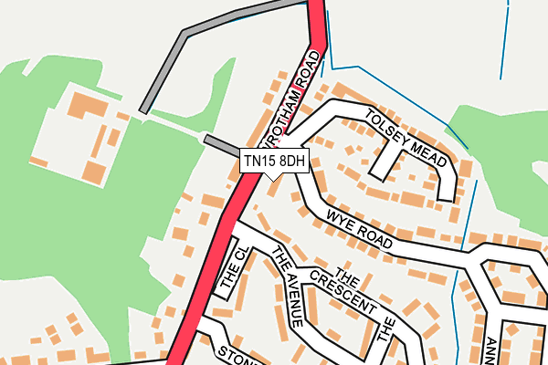 TN15 8DH map - OS OpenMap – Local (Ordnance Survey)