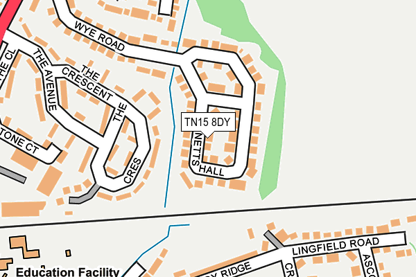 TN15 8DY map - OS OpenMap – Local (Ordnance Survey)