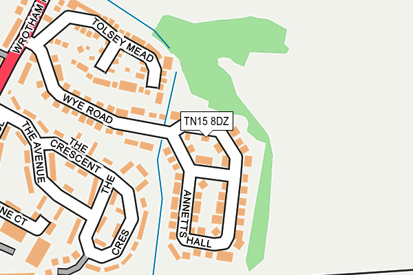 TN15 8DZ map - OS OpenMap – Local (Ordnance Survey)