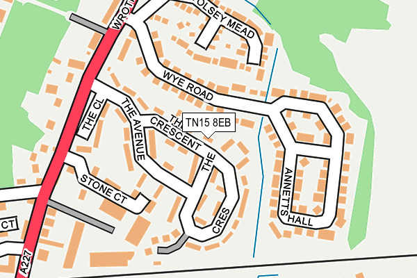 TN15 8EB map - OS OpenMap – Local (Ordnance Survey)