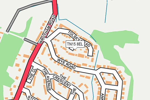 TN15 8EL map - OS OpenMap – Local (Ordnance Survey)