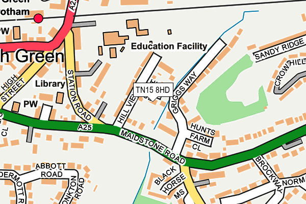 TN15 8HD map - OS OpenMap – Local (Ordnance Survey)