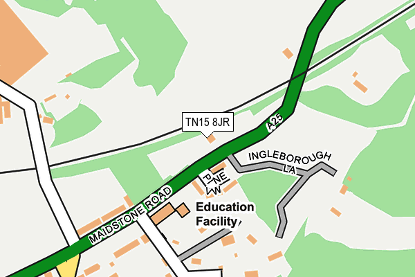 TN15 8JR map - OS OpenMap – Local (Ordnance Survey)