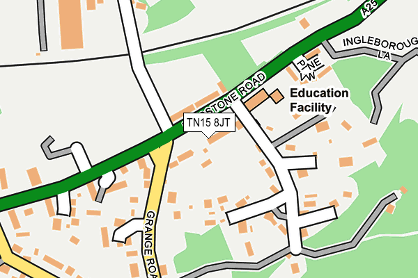 TN15 8JT map - OS OpenMap – Local (Ordnance Survey)
