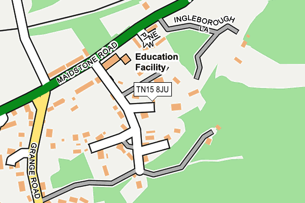 TN15 8JU map - OS OpenMap – Local (Ordnance Survey)