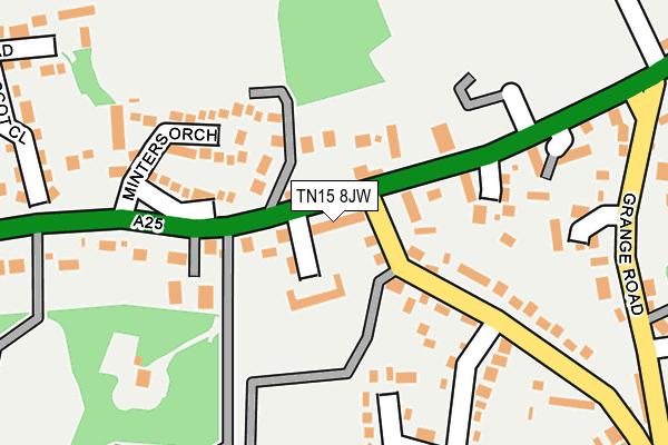 TN15 8JW map - OS OpenMap – Local (Ordnance Survey)