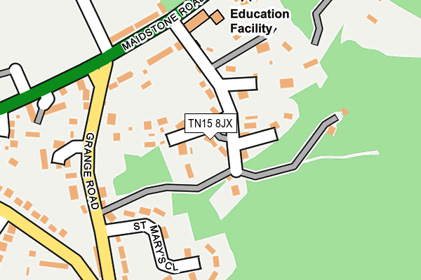 TN15 8JX map - OS OpenMap – Local (Ordnance Survey)