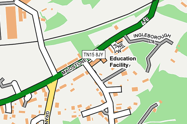 TN15 8JY map - OS OpenMap – Local (Ordnance Survey)