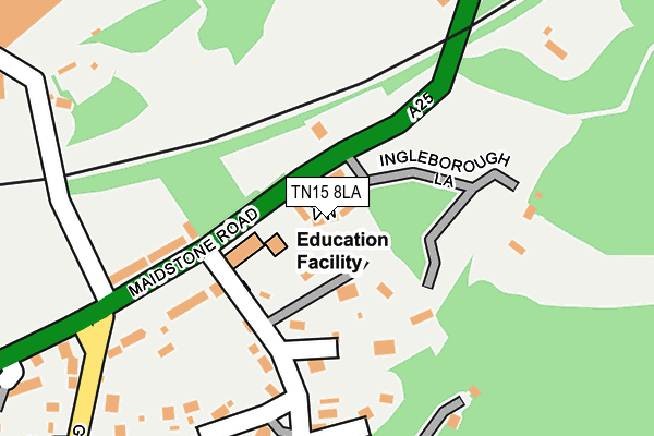 TN15 8LA map - OS OpenMap – Local (Ordnance Survey)