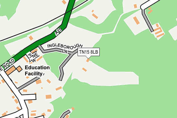TN15 8LB map - OS OpenMap – Local (Ordnance Survey)