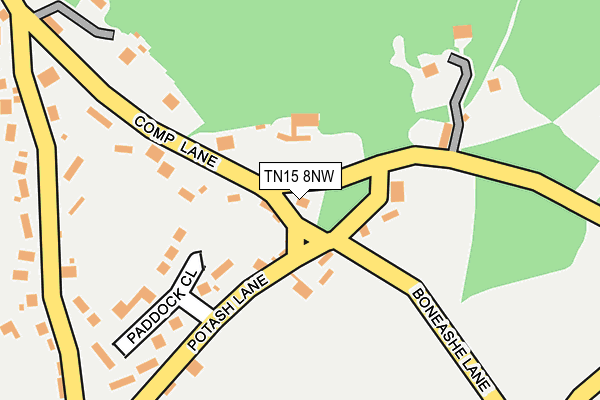 TN15 8NW map - OS OpenMap – Local (Ordnance Survey)
