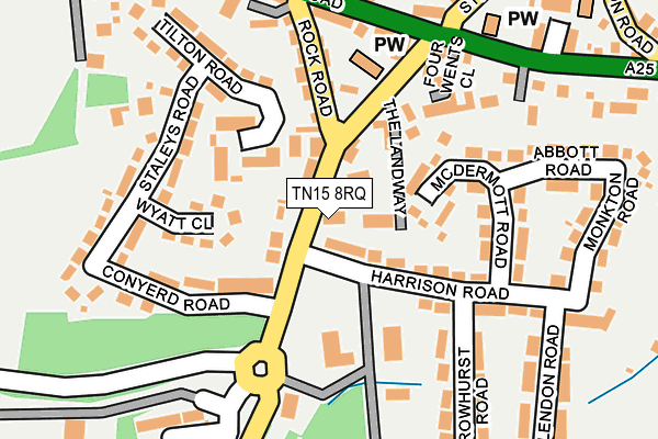 TN15 8RQ map - OS OpenMap – Local (Ordnance Survey)